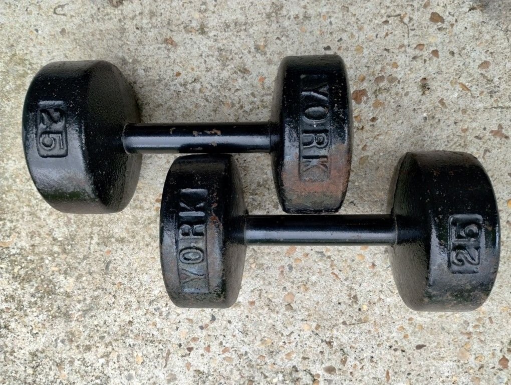 (YES STILL AVAILABLE) Two 25 Lb Dumbbells 