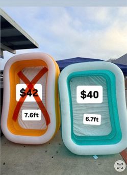Inflatable Kids Pool 6.7ft Teal