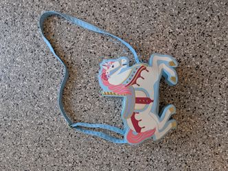 Carousel Horse Crossbody Purse — Vegan Leather Novelty Bag