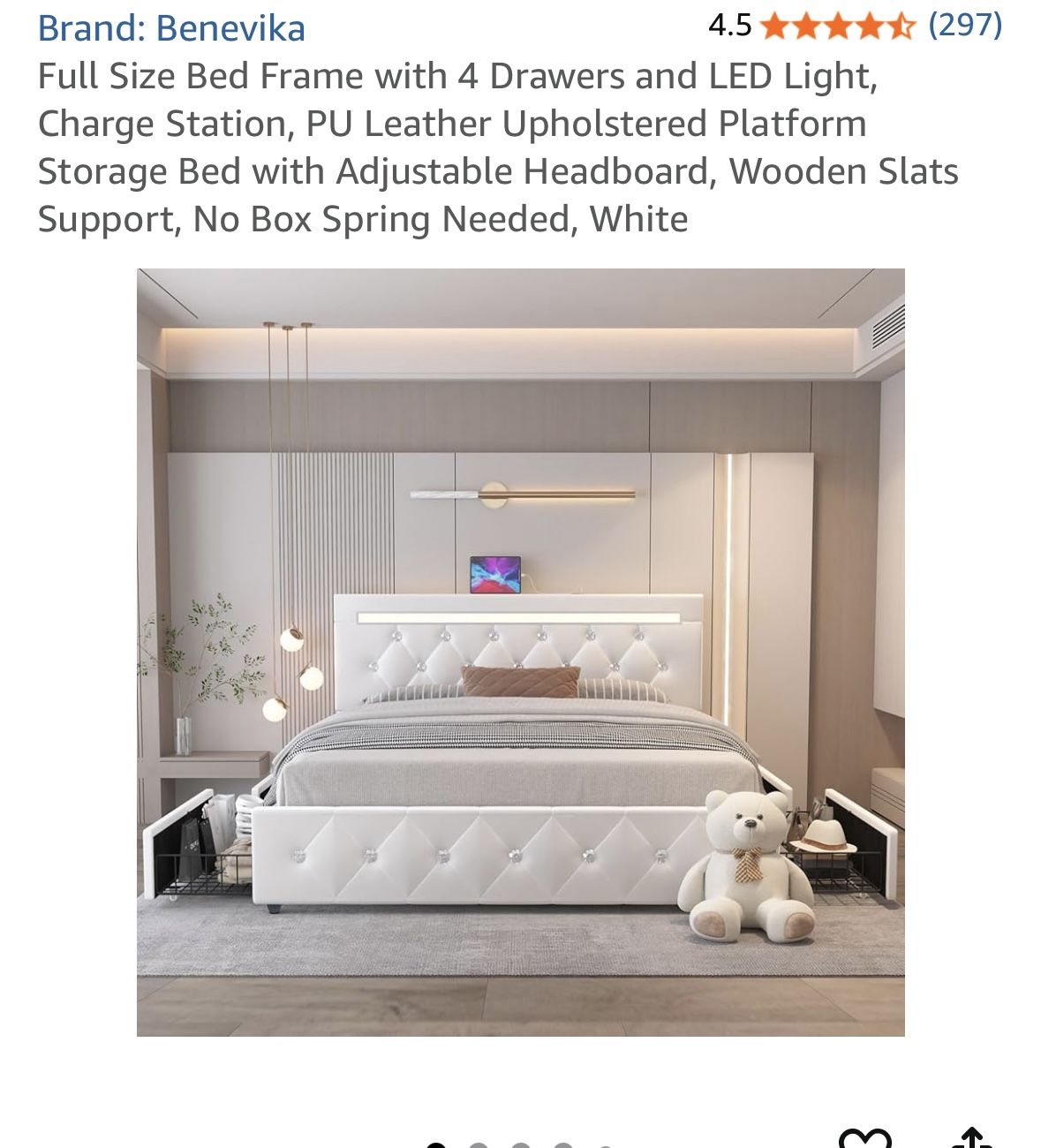 White Led Bed