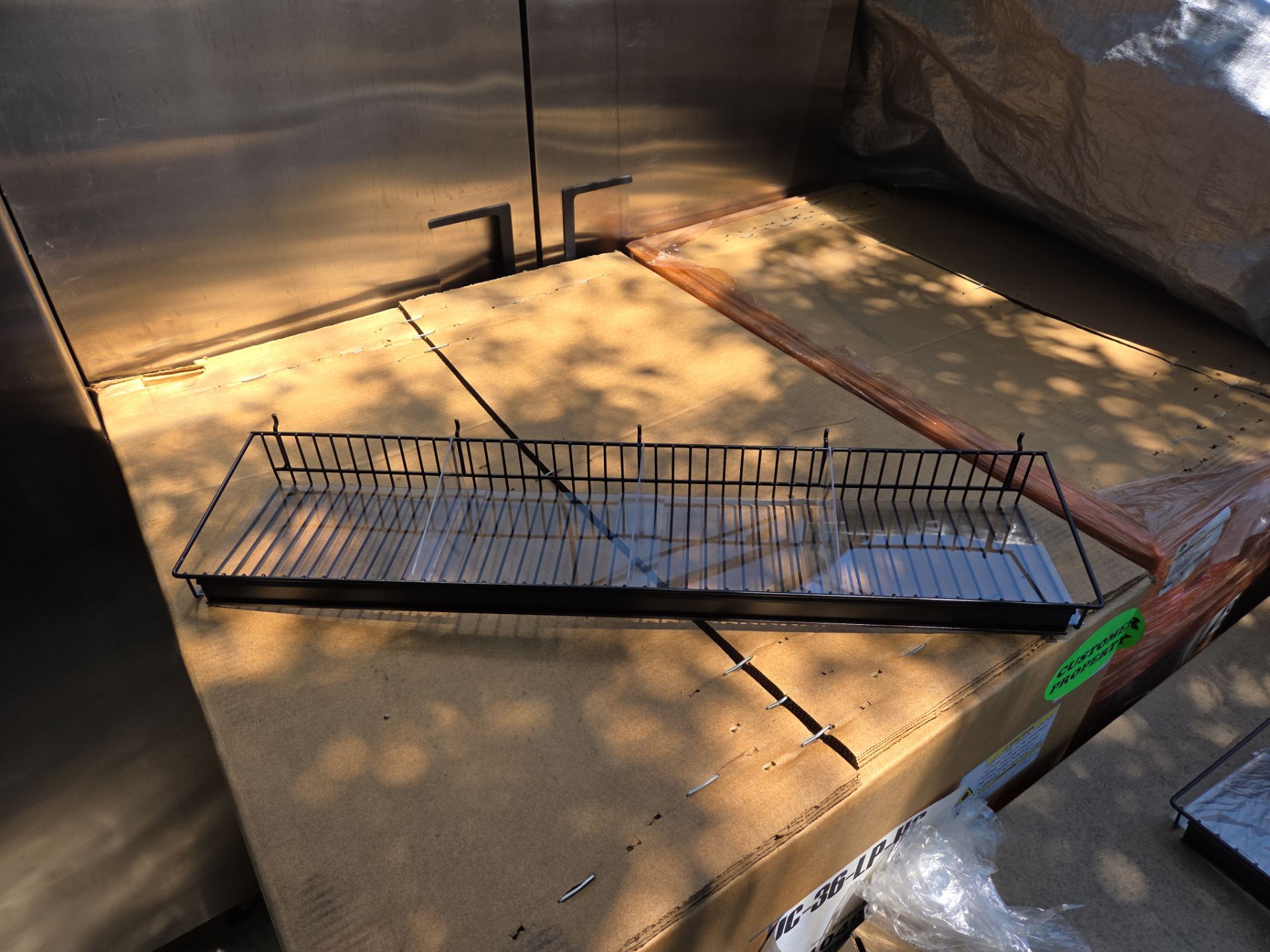 Display Rack, Black Metal w/ Dividers