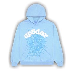 Sp5der Light Blue Hoodie