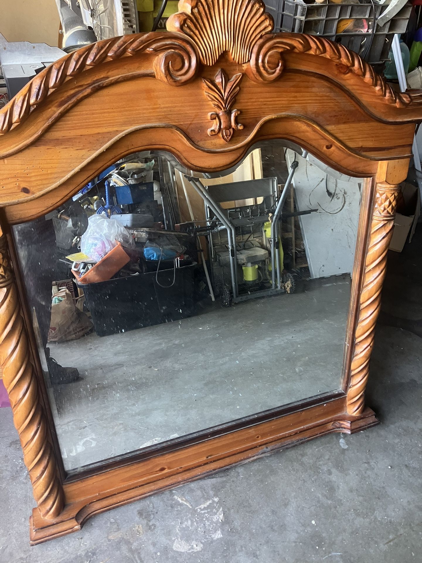 47x43” Large Wood Vanity Mirror
