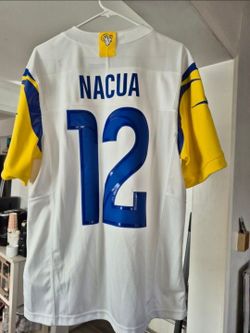 Authentic LA Rams Puka Nacua #12 White Jersey Men's Medium