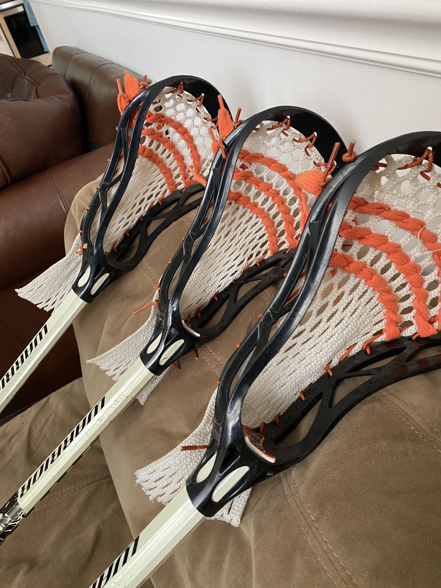 3 - 41" Gently Used Warrior Torch Mens Lacrosse Sticks