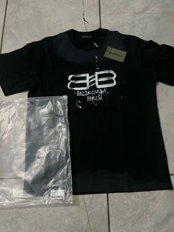 Black  balenciaga tee shirt