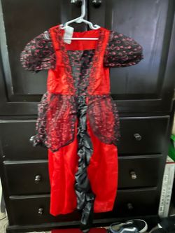 Red and Black Queen of Hearts Girls Costume
