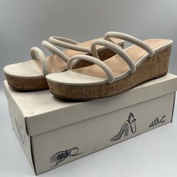 NEW A New Day Arrie Minimalist Platform Sandals Women’s 9 ivory NIB