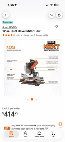 RIDGID R4231 12-Inch Dual Bevel Miter Saw