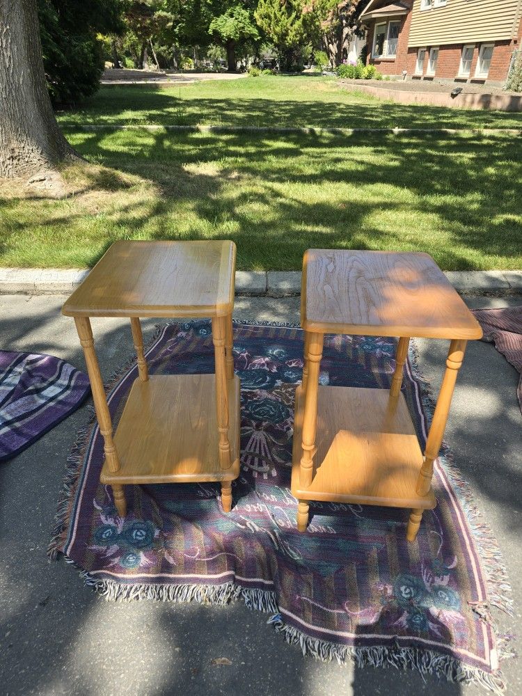 Side End Tables | Pair of Nightstands