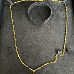 Solid 18k Gold Necklace & Pendant 