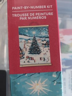 Christmas scene paint by number