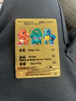 pokeman card 2019 gold charmanfer bulbasaur & squirtle