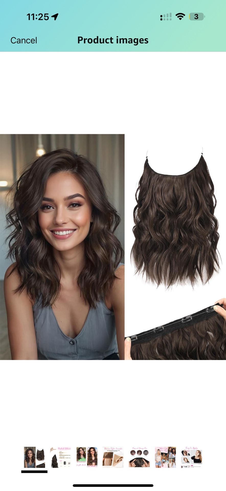 REECHO Invisible Wire Hair Extensions with Thinner Softer Lace Weft (Chocolate Brown, 12 Inch (Pack of 1