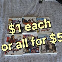 Nintendo Wii Games $1 Each Or All For $5