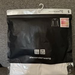 New UNIQLO x ALEXANDER WANG Ribbed Crew Neck Long Sleeve T Shirt S MEN Y2K