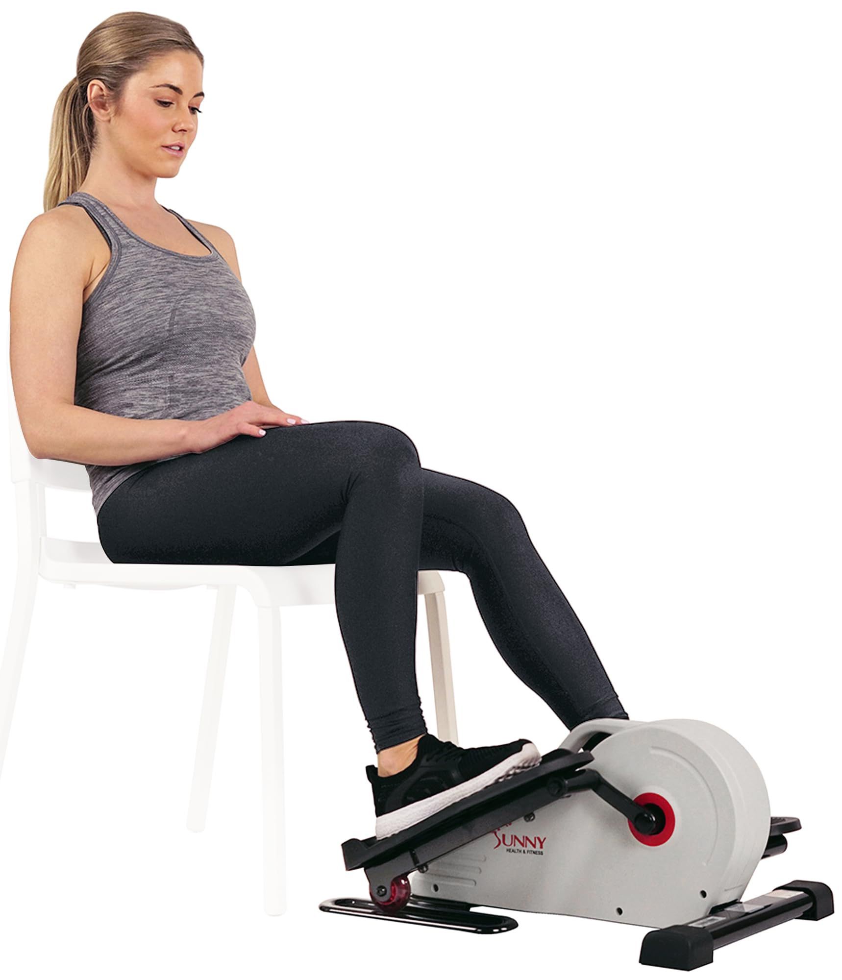 Sunny Health & Fitness Fully Assembled Magnetic Under Desk Elliptical Peddler, Portable Foot & Leg Pedal Exerciser