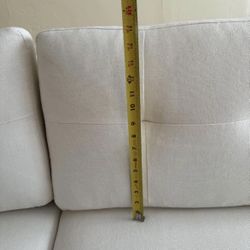White Couch with matching ottoman