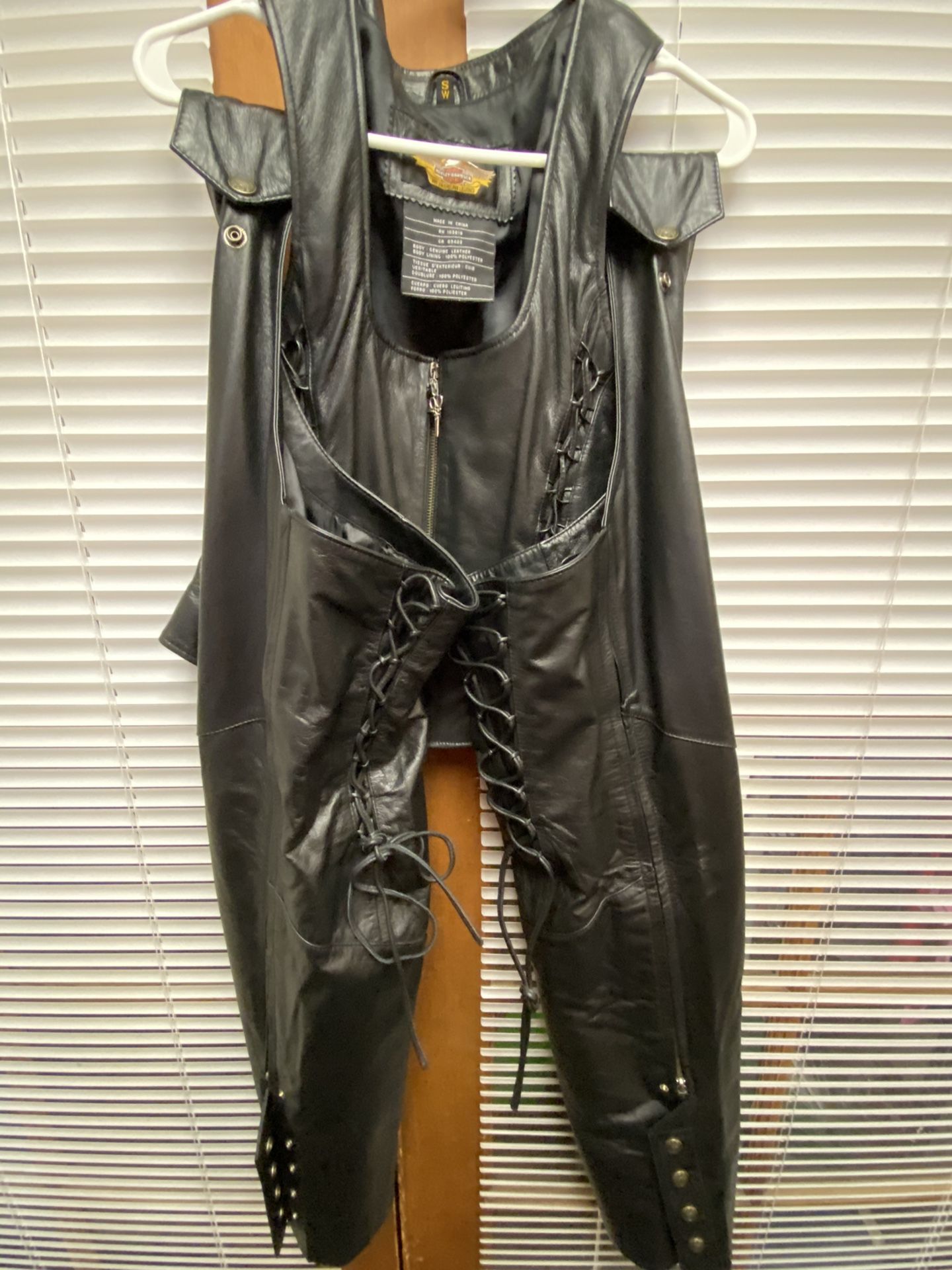 Women’s Harley Davidson Leather vest and Chaps #103819