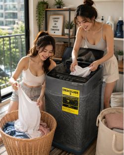 7.7 LBS Portable Washing Machine – Wash + Spin | Compact & Lightweig