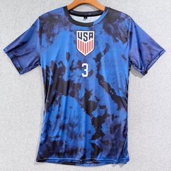 Soccer Shirt Mens Medium Blue Tie Dye USA Shirt
