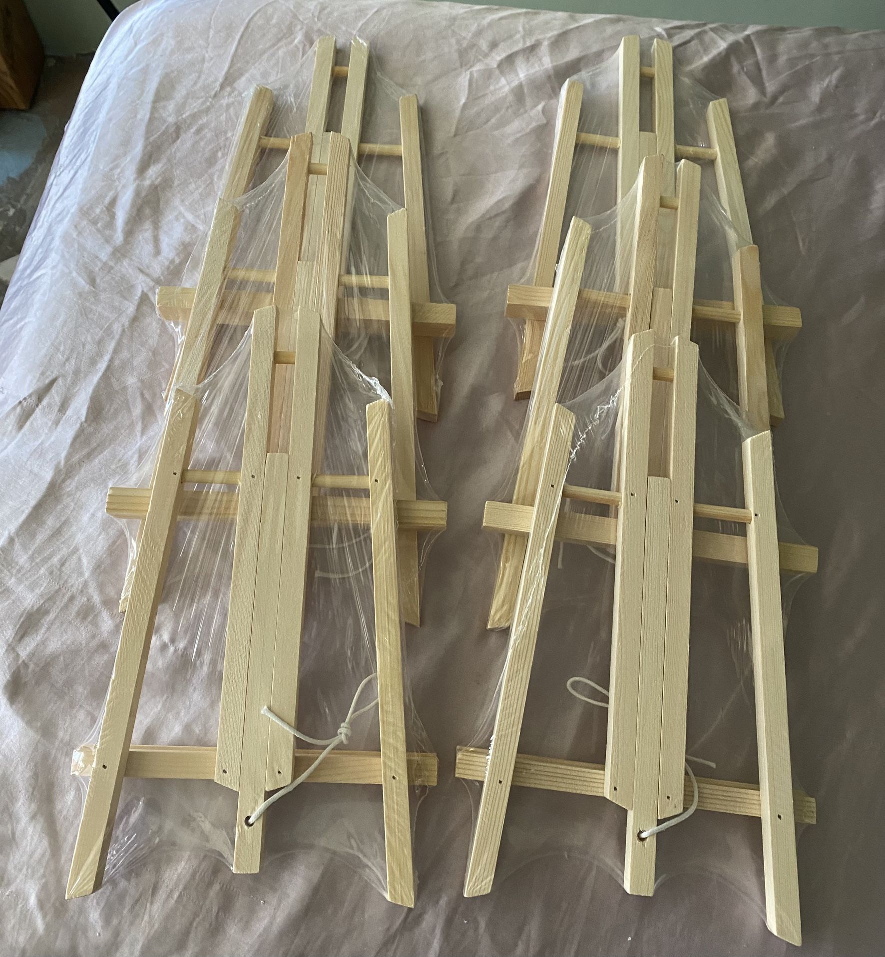 6 PCS 12” Inch Wood Tabletop Easel -Easel Stand , Perfect for Parties, New !