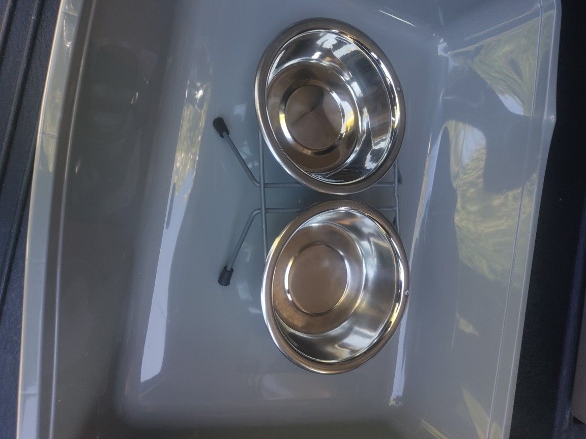 Cat Doble Dinner And Litter Pan