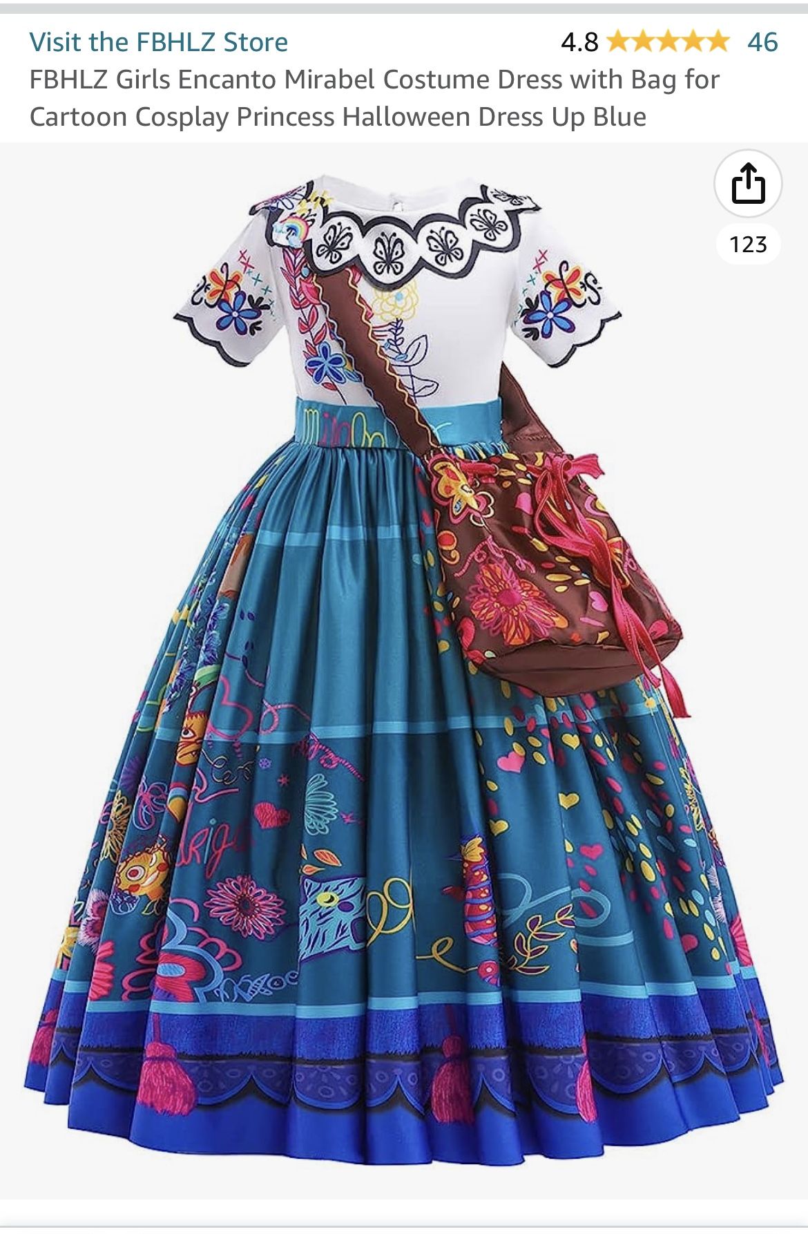 Girl costume Mirabel Size 6