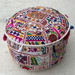Karma 12" Pouf ottoman by Surya home decor from India