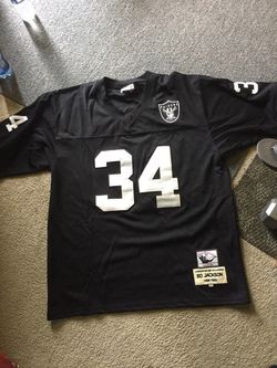 Men's Authentic Bo Jackson Mitchell & Ness Jersey Black Home - #34 Throwback NFL Oakland Raiders