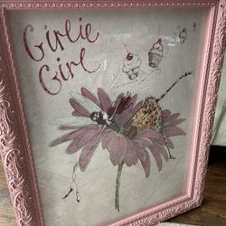 Pink Bling Girls Framed Art