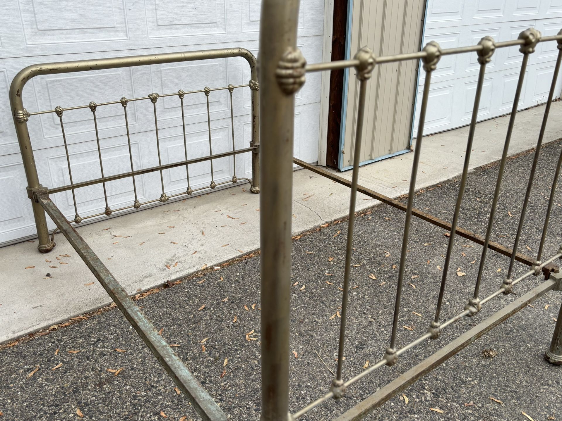 Early 1900’s Antique Cast Iron Queen Bed Frame