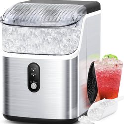 COWSAR Nugget Ice Makers Countertop, Soft Chewable Crushed Ice Maker Machine