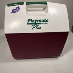 Igloo Playmate Plus Cooler Tent Top Burgandy White Green Vintage 17qt 