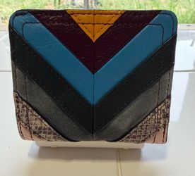 Fossil Multicolor Patchwork Leather Bifold Wallet