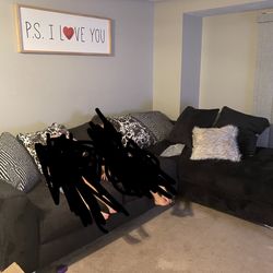 Small Black Sectional