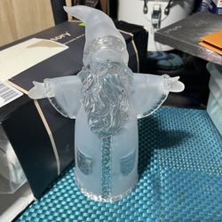 Glass Santa Christmas Sculpture 