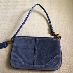Suede COACH Wristlet 