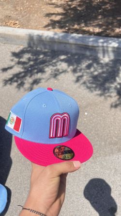 Mexico WBC World Baseball Classic 2023 New Era 59Fifty Blue Pink Hat 7 1/4