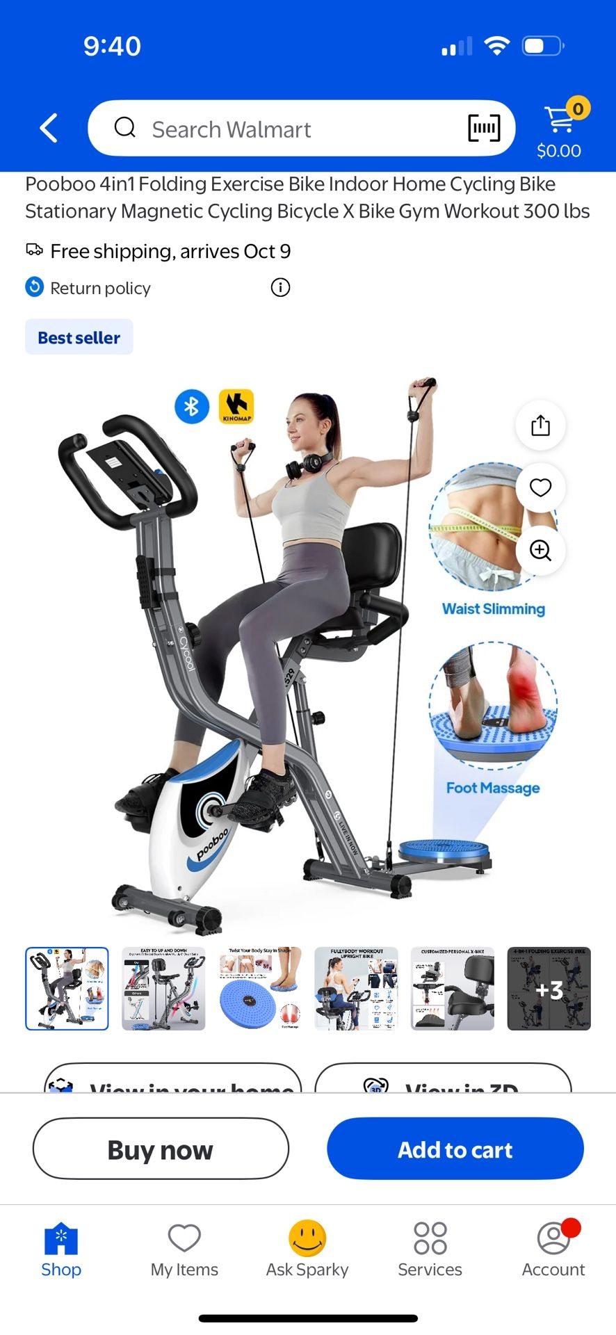 Pooboo 4 In 1 Exercise Bike