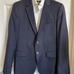 Hugo Boss Suit Set ~ Navy blue ~ Jacket Size 36s/Pants Size 36s/Slim Fit Shirt..