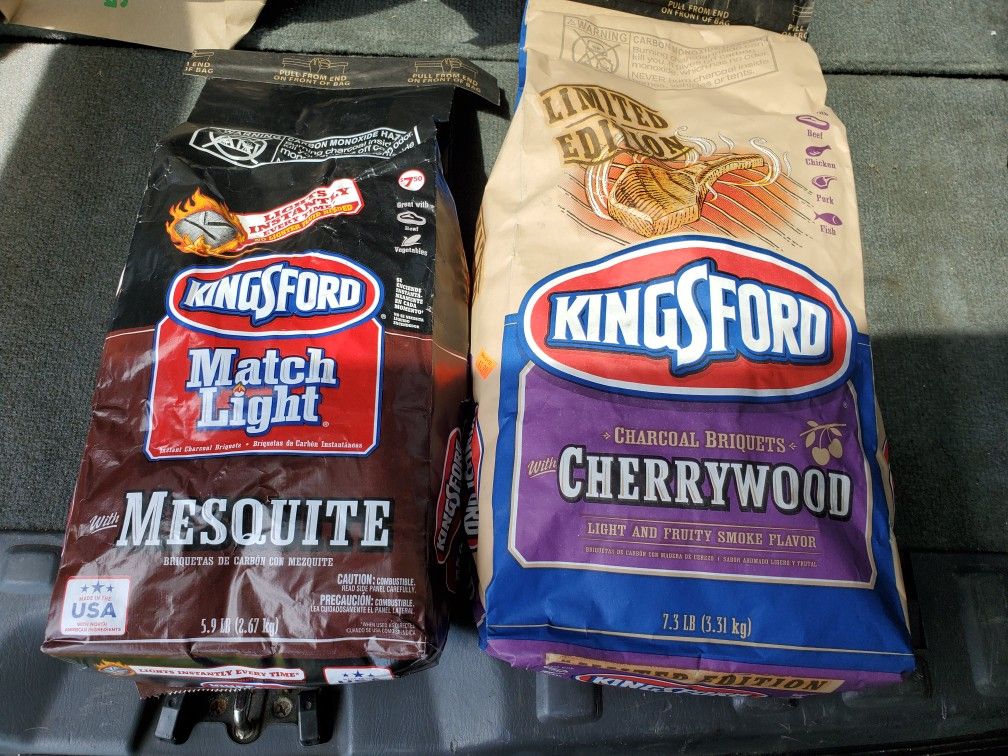 Kingsford Limited Edition BBQ Cherrywoof Charcoal Briquets & Match Light Mesquite