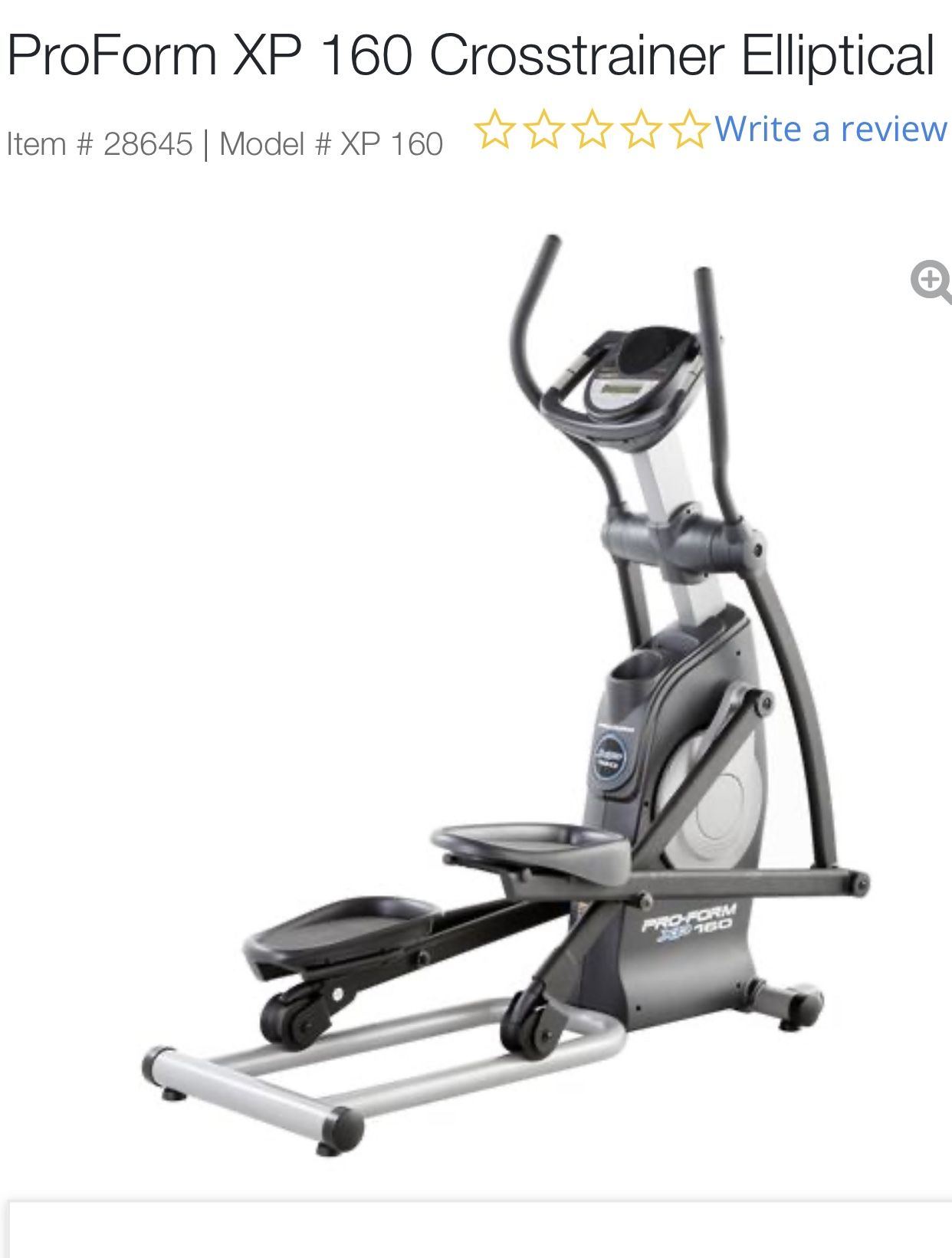Proform xp 160 elliptical deals