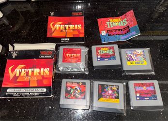 Nintendo Virtual Boy Lot (Jack Bros JP, Galactic Pinball JP & US, Mario Tennis w/ manual, V-Tetris CIB, Bomberman JP)