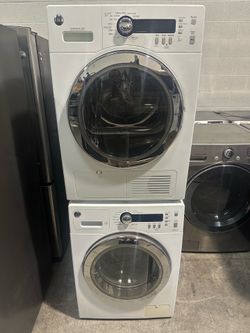 GE 24” wide Stackable washer & ELECTRIC Dryer