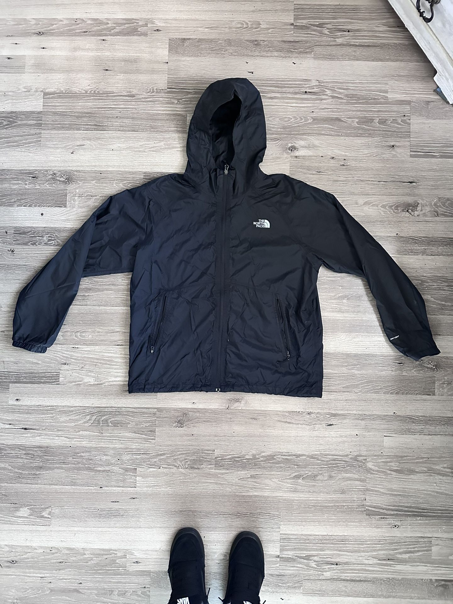 North Face black windbreaker