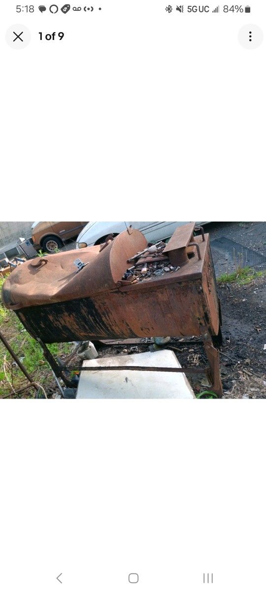 Vintage Hot Tar Roofing Kettle 