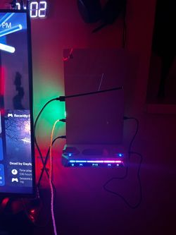PS5 Slim Wall Mount with RGB Charging Station