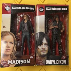 (2) The Walking Dead Figures -Madison And Daryl Dixon