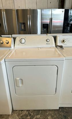 Amana White Basic Dryer - Automatic Dry